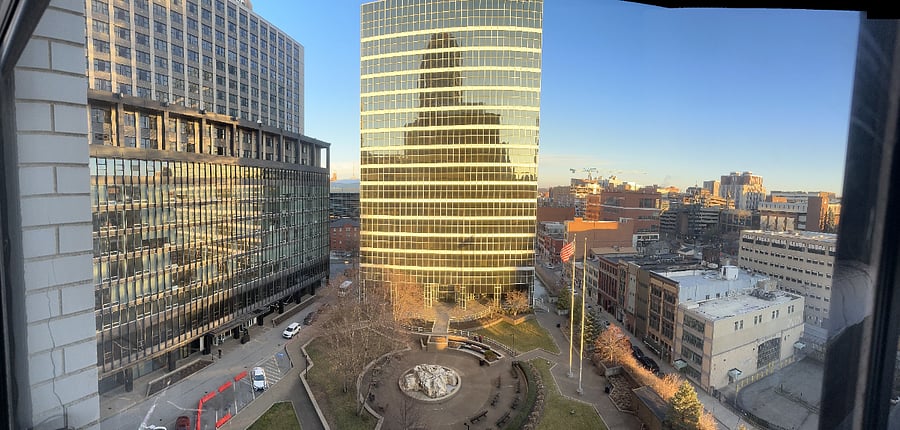 View from the oversized Studio window.