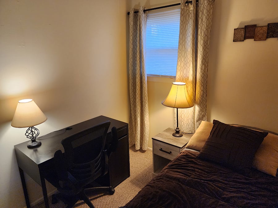 Second bedroom can be used as a mini-office.