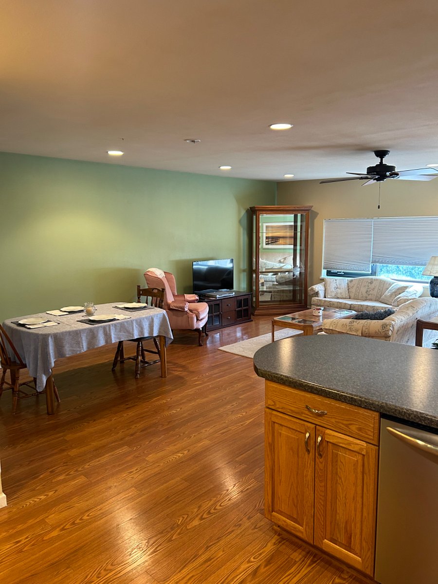 Living room dining area.