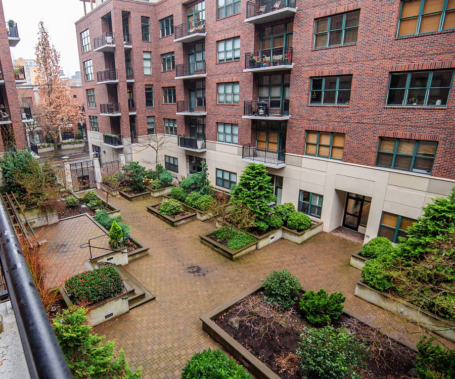 Gated courtyard