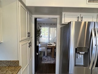 "butcher door" between kitchen and dining room