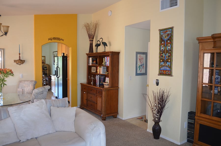 part of the living room and dining