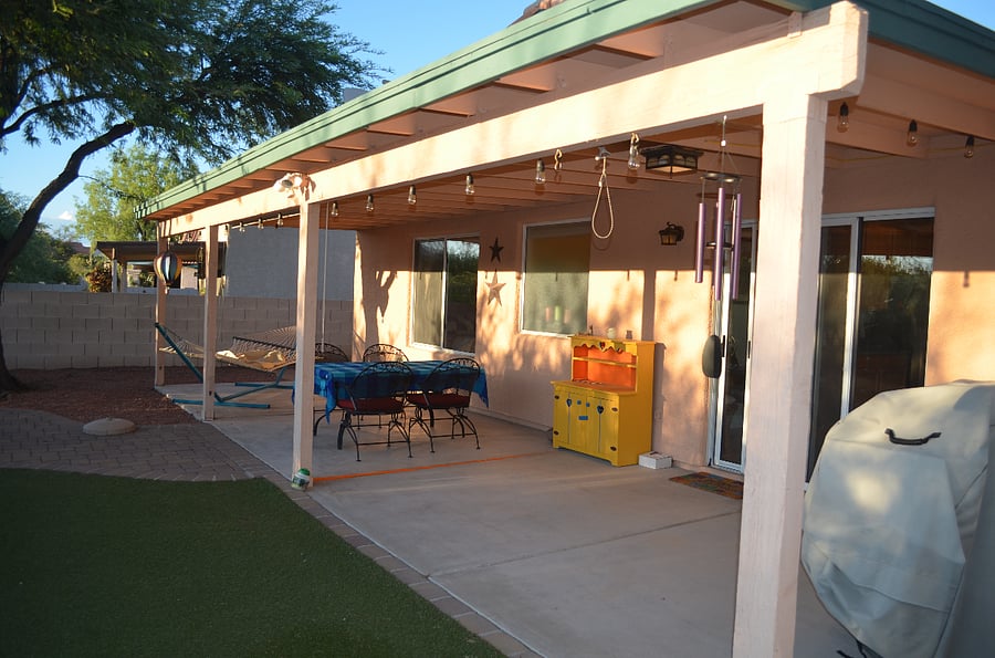 Patio with BBQ in the foreground