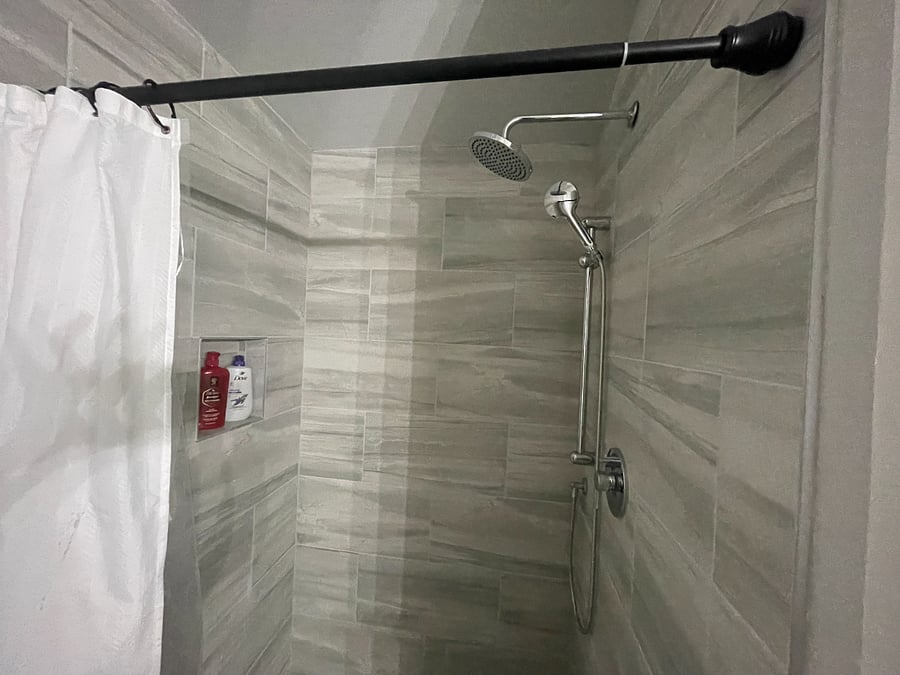 Enjoy this modern rain shower.