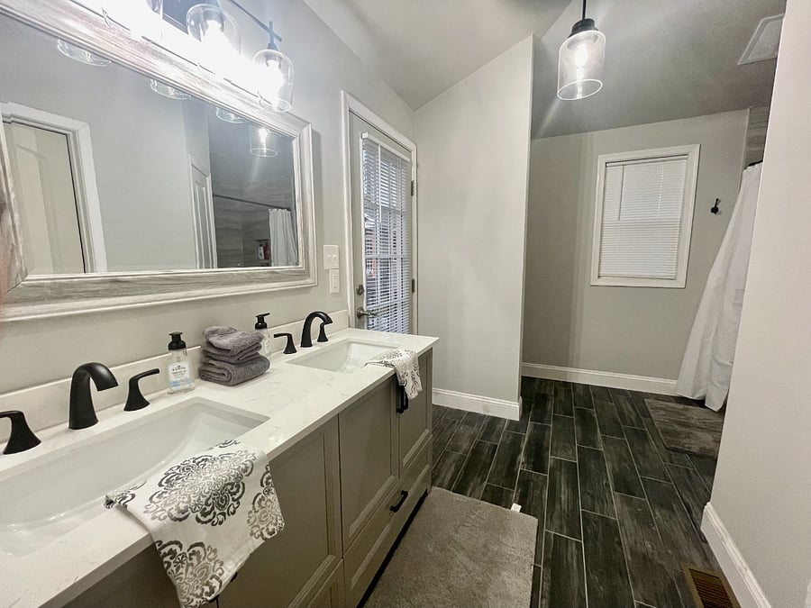 Plenty room for 2 with this dual vanity.