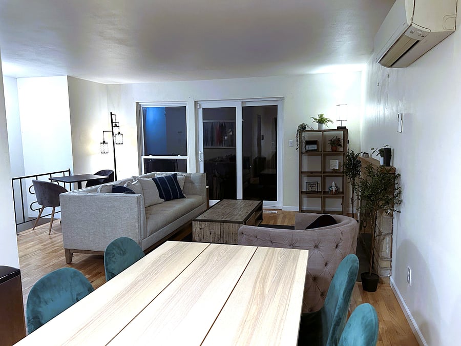 Eagle's Roost Living Room with cafe table perfect for morning coffee or tea.