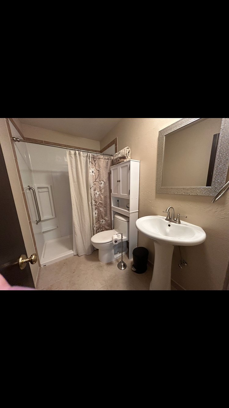 Upstairs bathroom Shower has 2 security grab bars