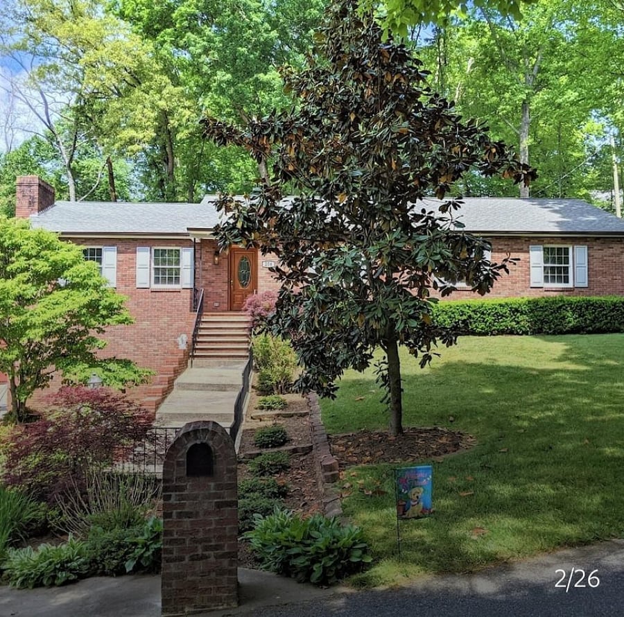 Front view of house