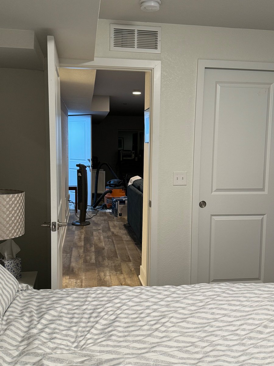 View from Bedroom to the Living Room/Kitchenette