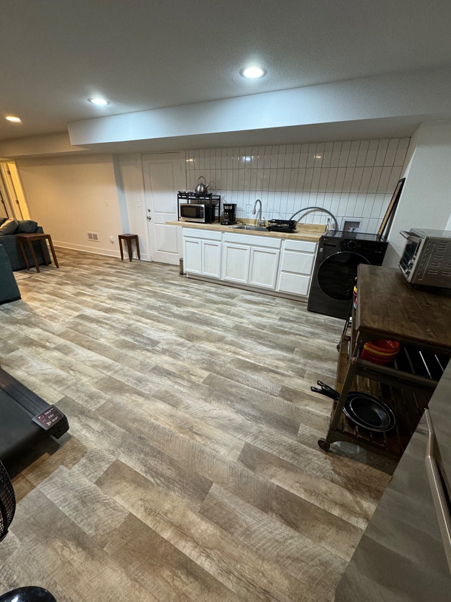 Straight on kitchenette