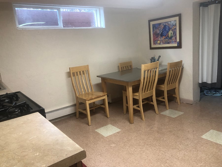DIning in kitchen