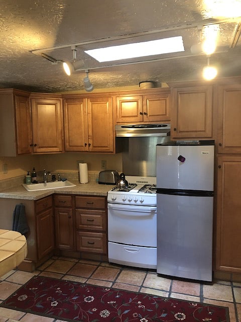 Full kitchen with storage