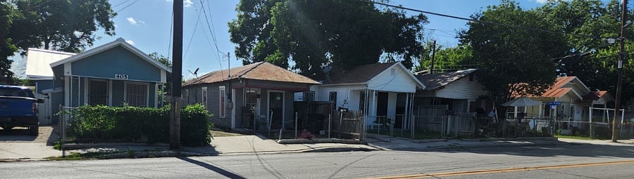 Streetscape. Hardworking families live here.
