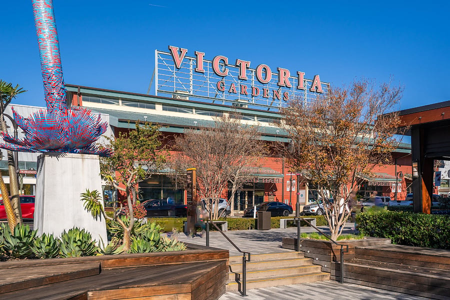 Victoria Gardens outdoor mall with entertainment/dining/shopping