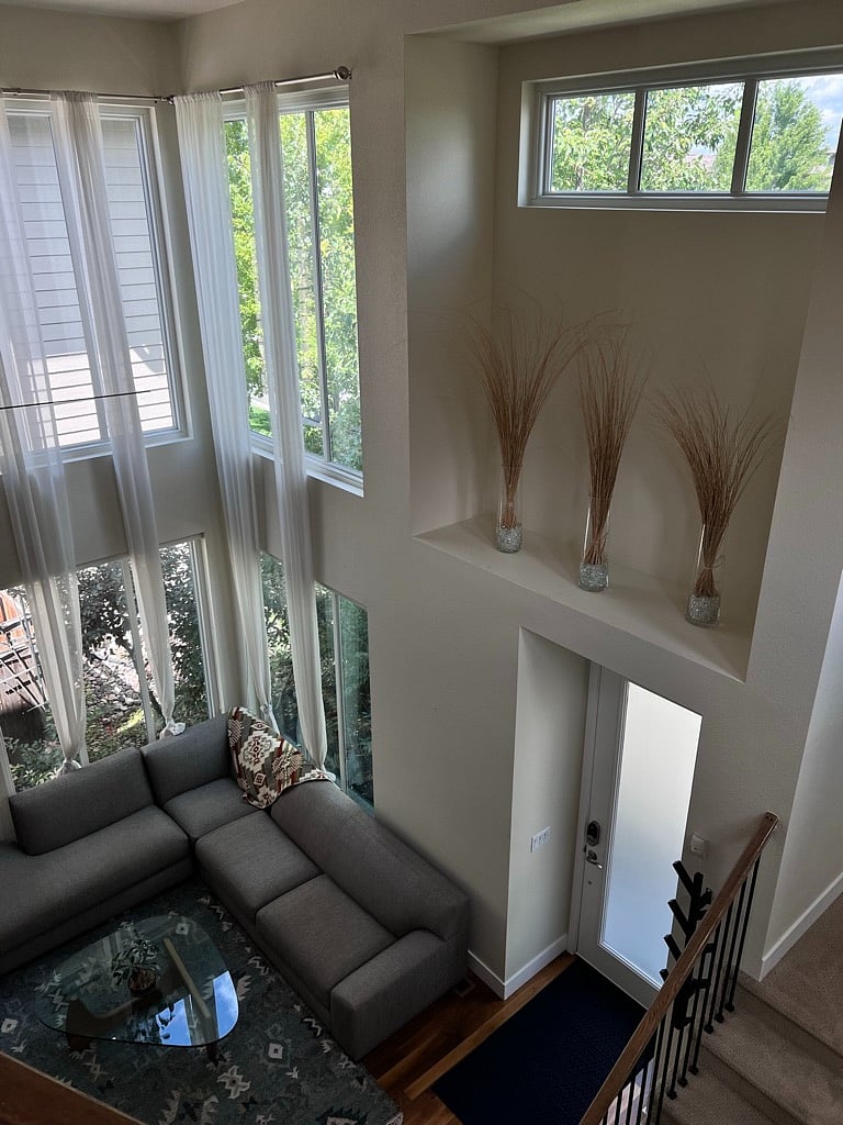 Living Room from the top of the upper floor.