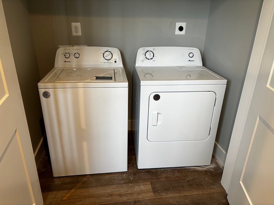 washer drier in unit