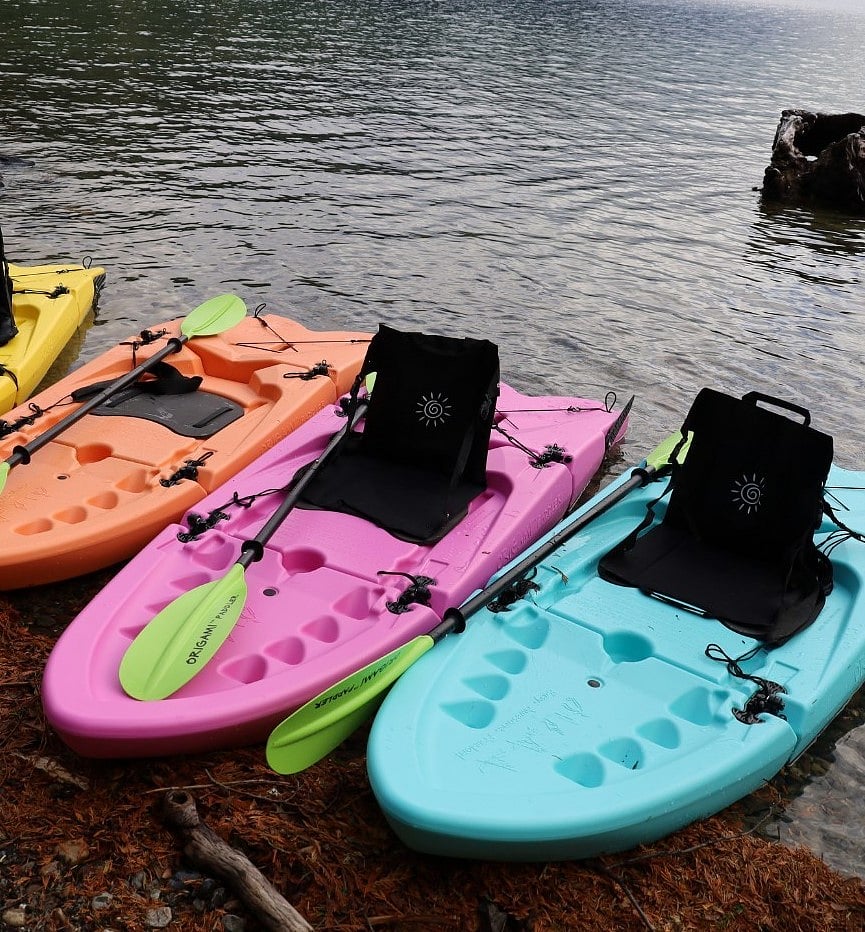 two kayaks for your use on Swan Pond