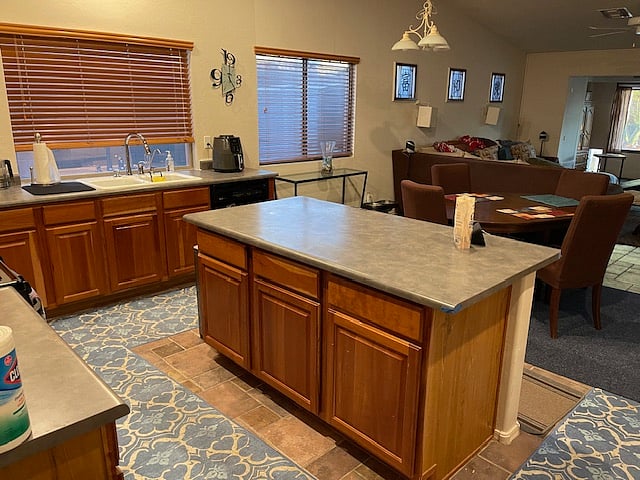 Large Kitchen Island room to prepare any size meal. 