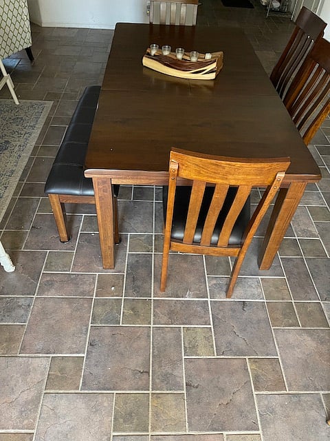 Big dining table that fits us all
