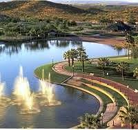 Estrella Mountain Ranch 2 man made lakes walking paths paddle boats.  