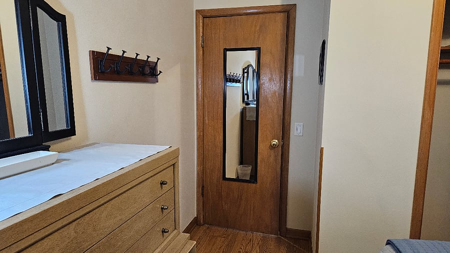 Back Bedroom $1200.00 Includes off street parking.
Shared Bathroom.