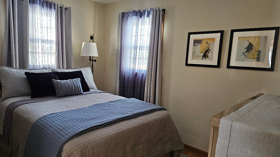 Back Bedroom $1200.00 Includes off street parking.
Shared Bathroom.