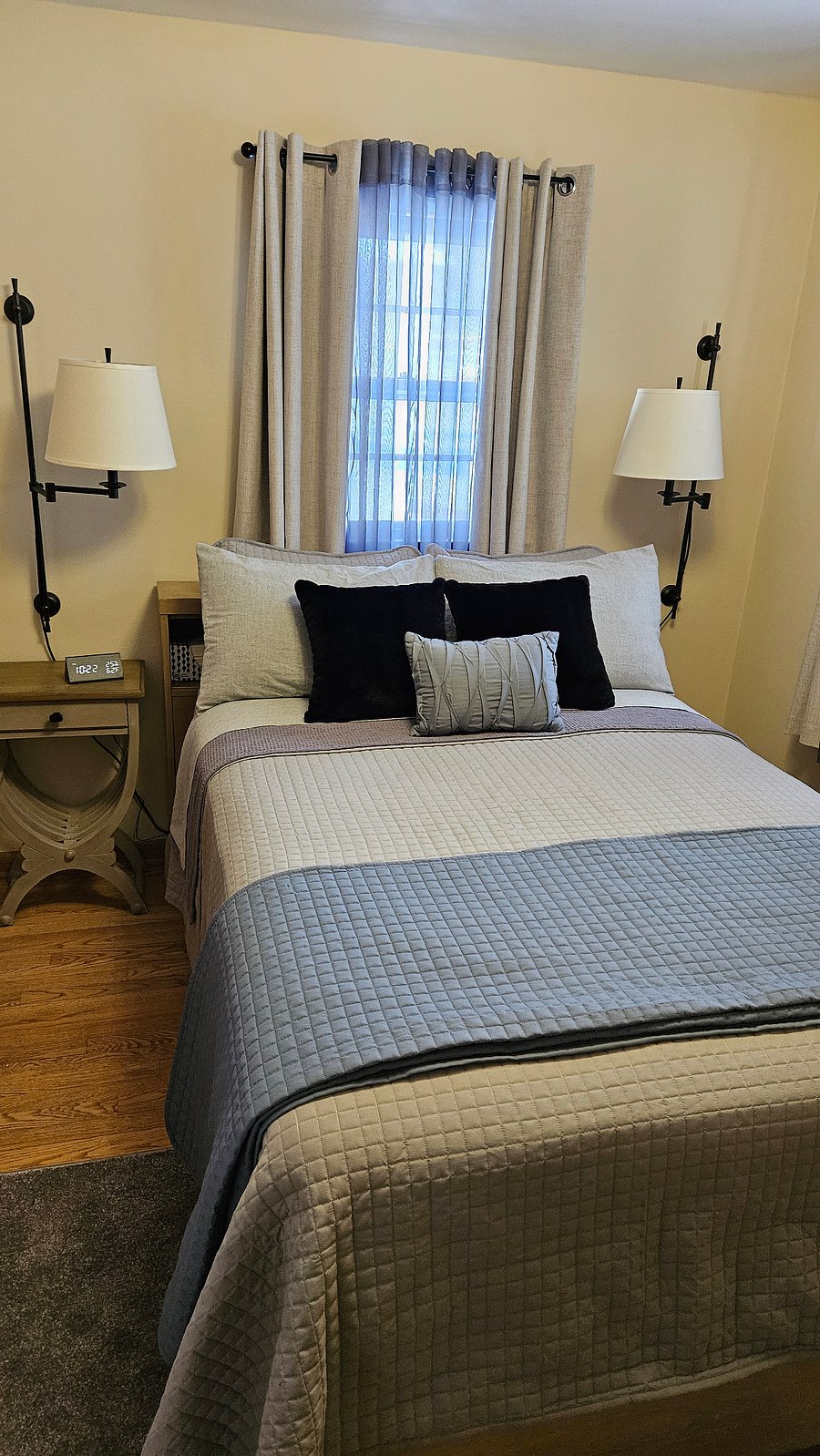 Back Bedroom $1200.00 Includes off street parking.
Shared Bathroom.