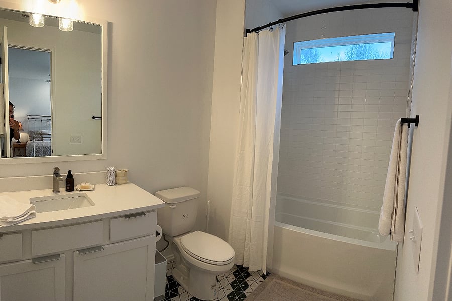 Private bathroom connected to bedroom