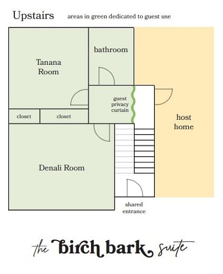 Upstairs floor plan.