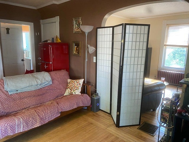 Red fridge is for tenant's personal use.