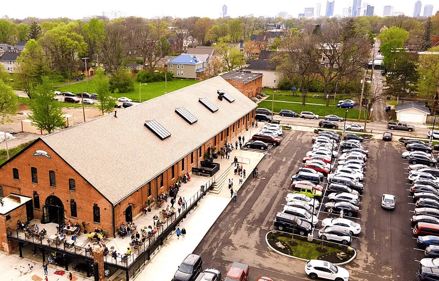 Walk down the block to East Market and the Trolley District. Enjoy fresh food from local vendors!