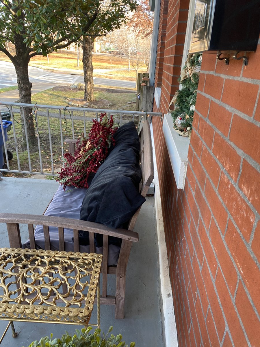 Front porch makes a great spot to read or relax. Park is a stone throw away.