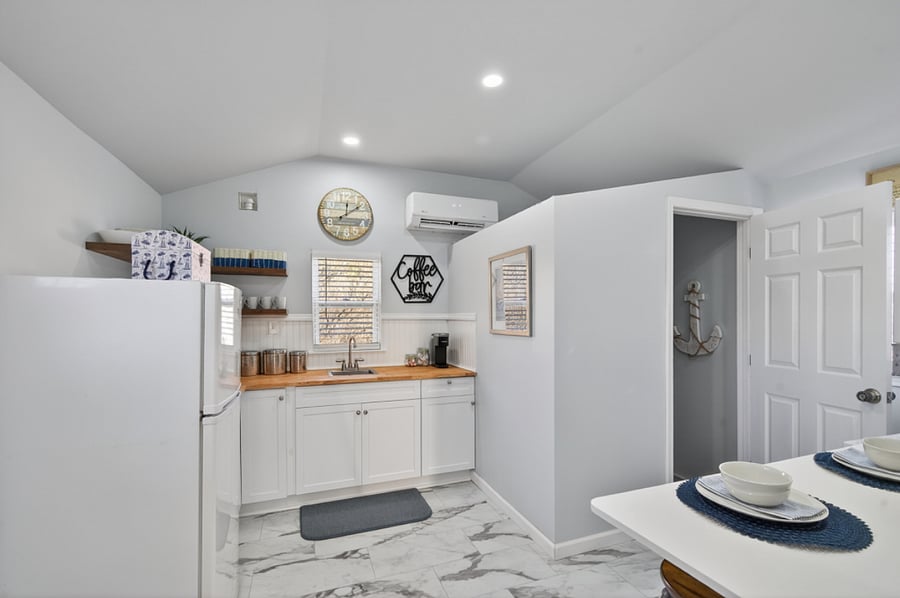 Loft Level - Kitchenette @ Doorway to Interior Spiral Stairway