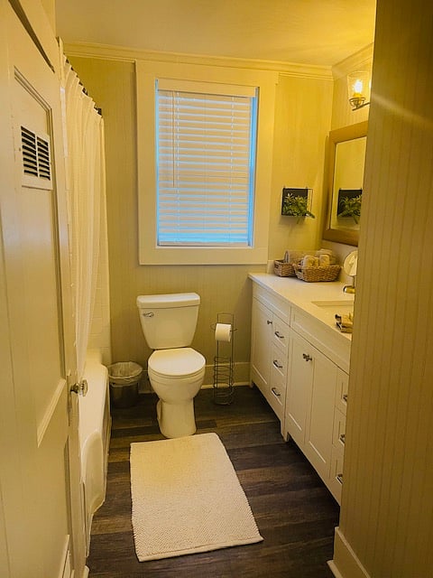Upstairs Full Bathroom with Tub and Shower