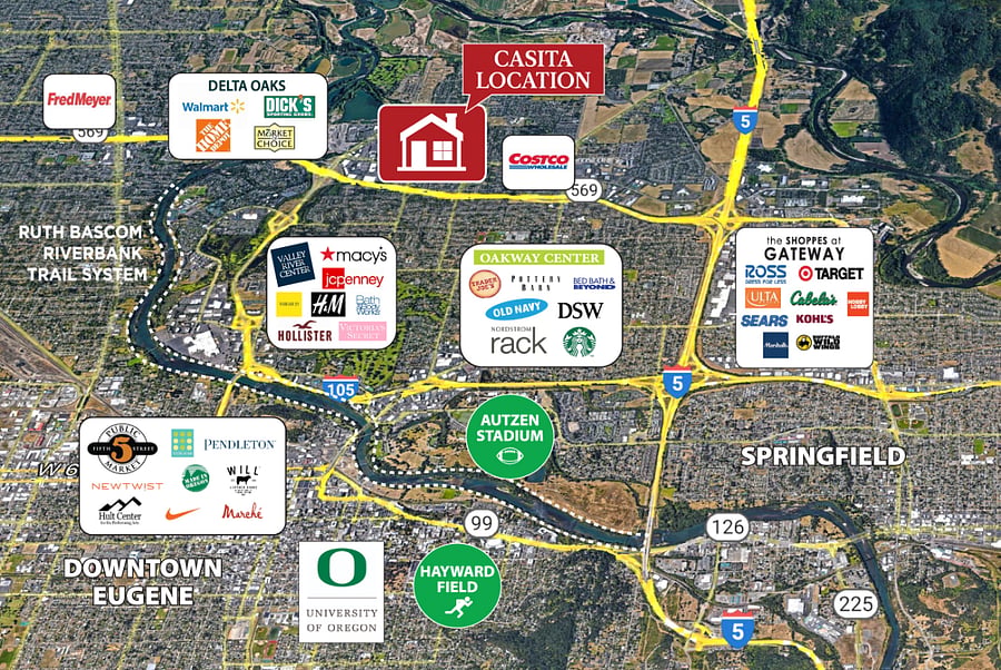 3 blocks to major shopping center(s)
