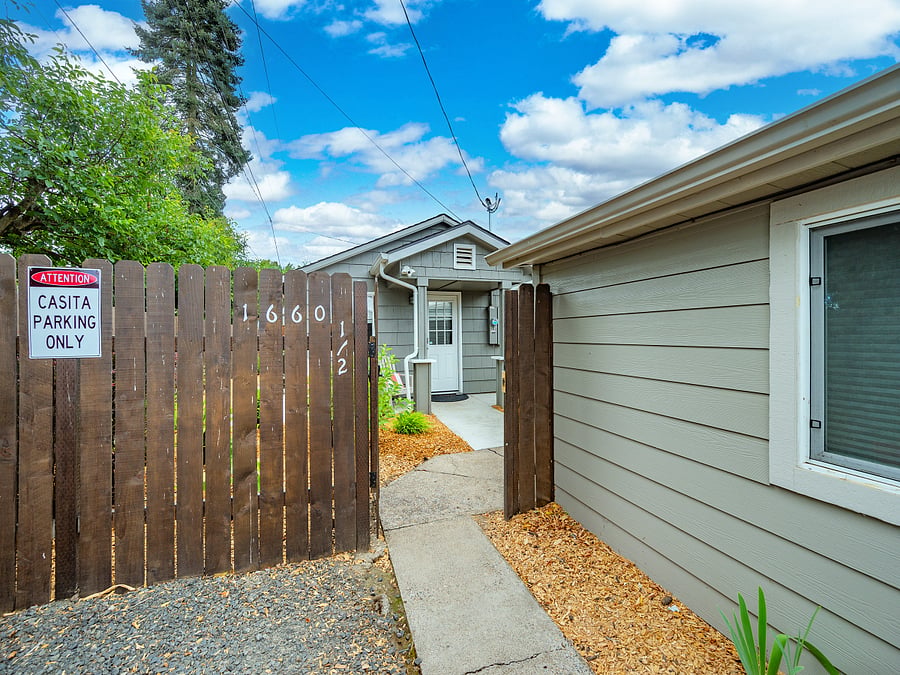 secured yard and private parking