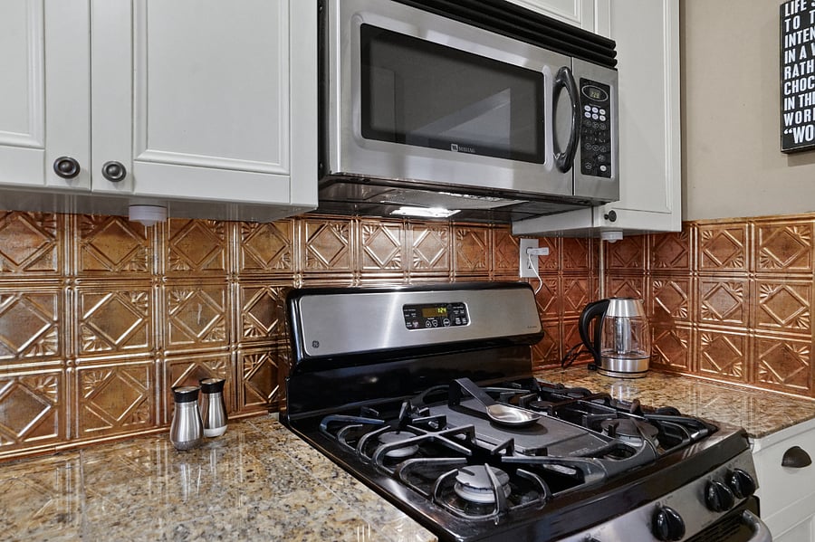 Gas stove top and range.