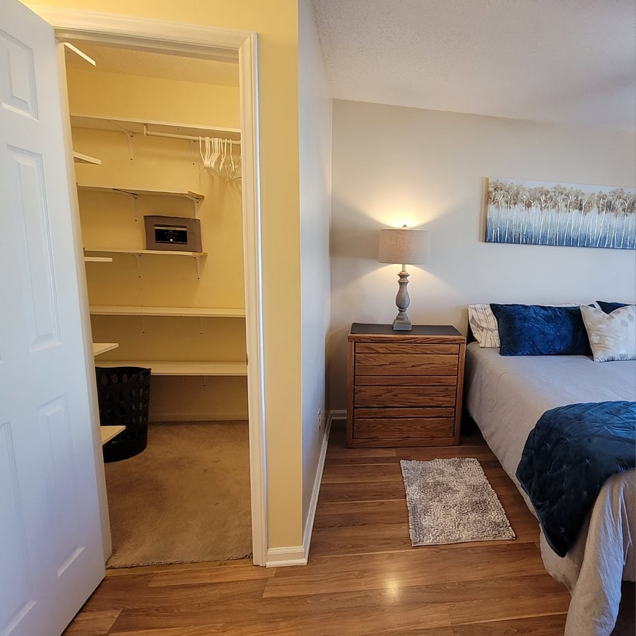 Large walk in closet in master suite