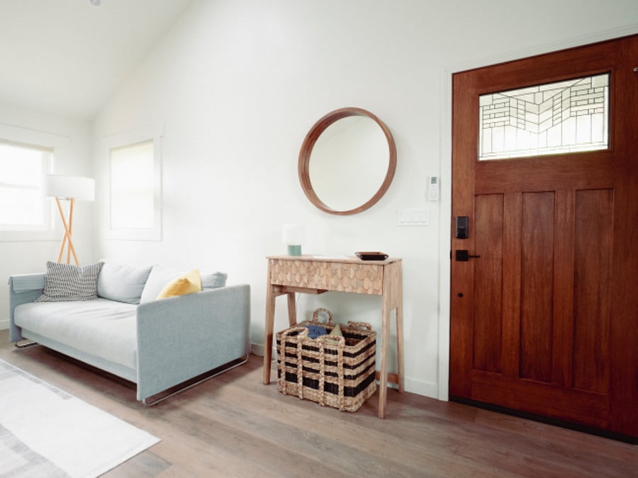 Entrance and side table...