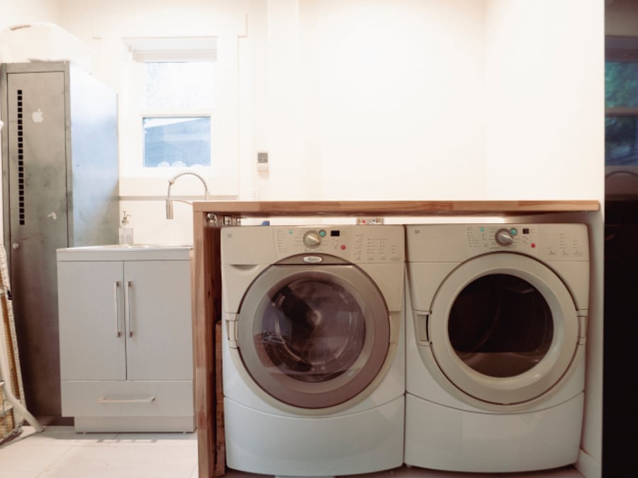 Shared downstairs laundry room