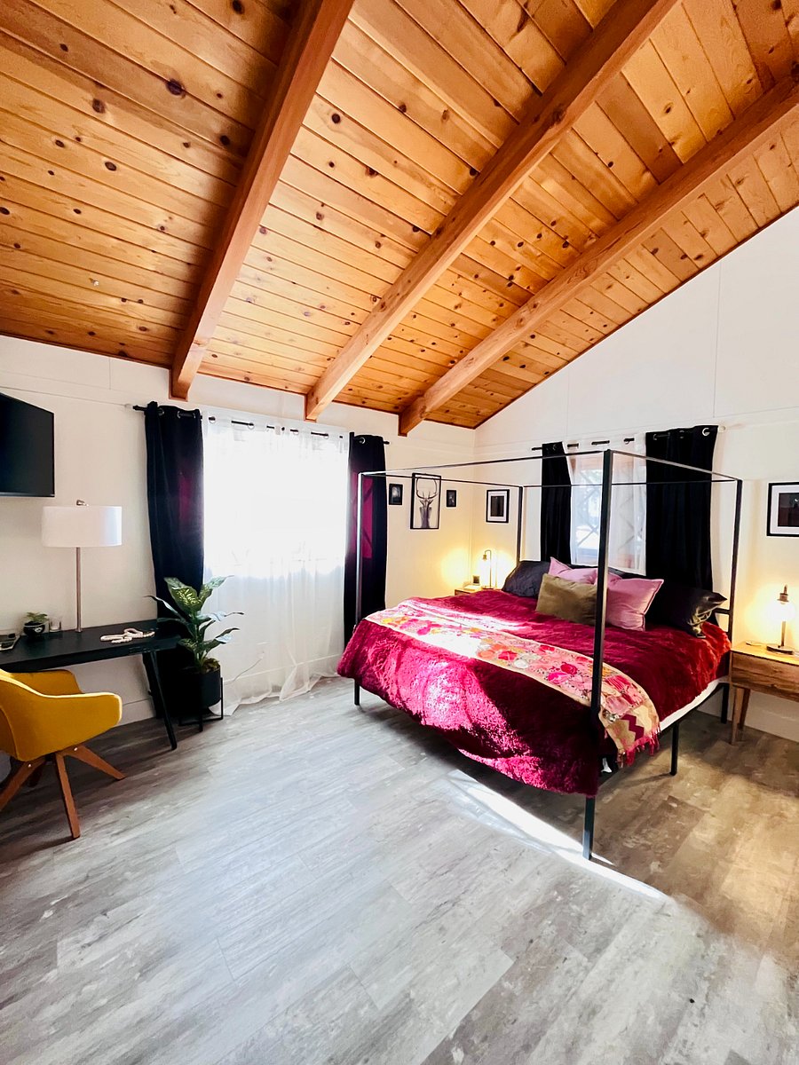 Master bedroom is king size mattress with cozy bedding