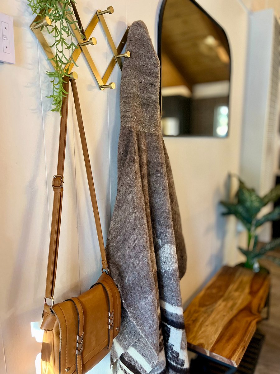 Coat rack in the entry way