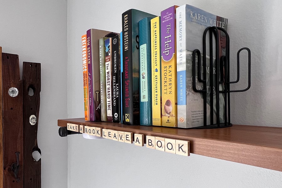 Take a book, share a book  inspired Little Free Libraries throughout the neighborhood. Also, discover the thoughts and creative writing of past guests sharedin the provided journal.