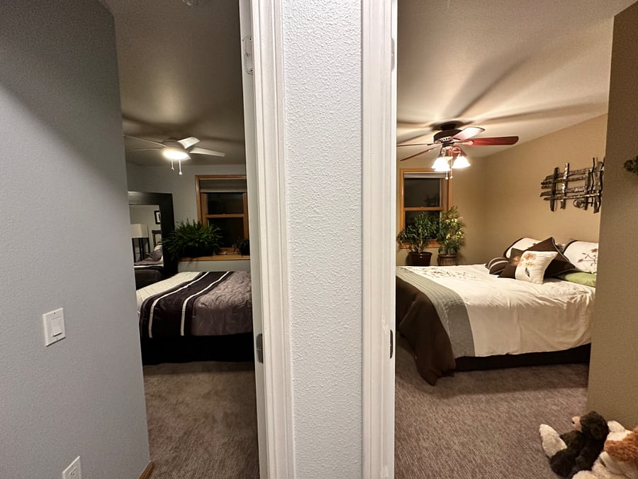 There are two additional empty bedrooms on the fourth upper level (which is the same level as property owner bedroom ) for any family or friends you may invite during your stay!