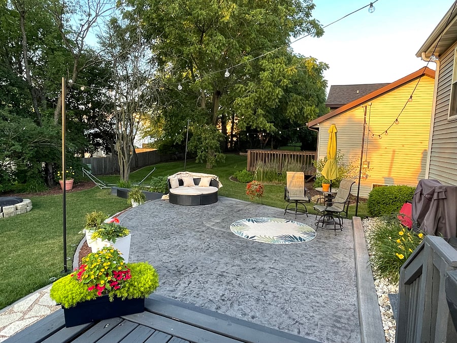 There are lots of beautiful flowers surrounding the property in the warmer months!