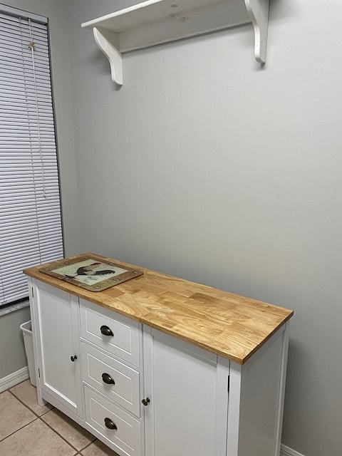Sideboard for extra storage and counter space in kitchen  