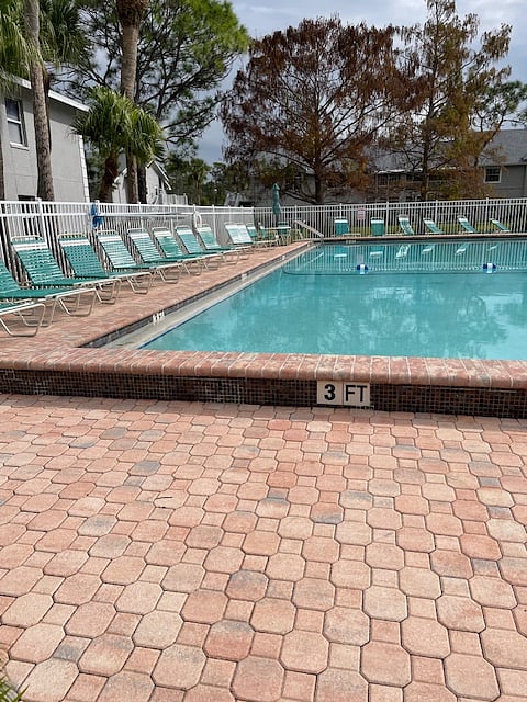Heated pool.