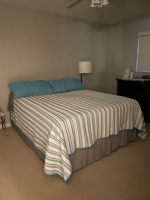Master queen bed.
