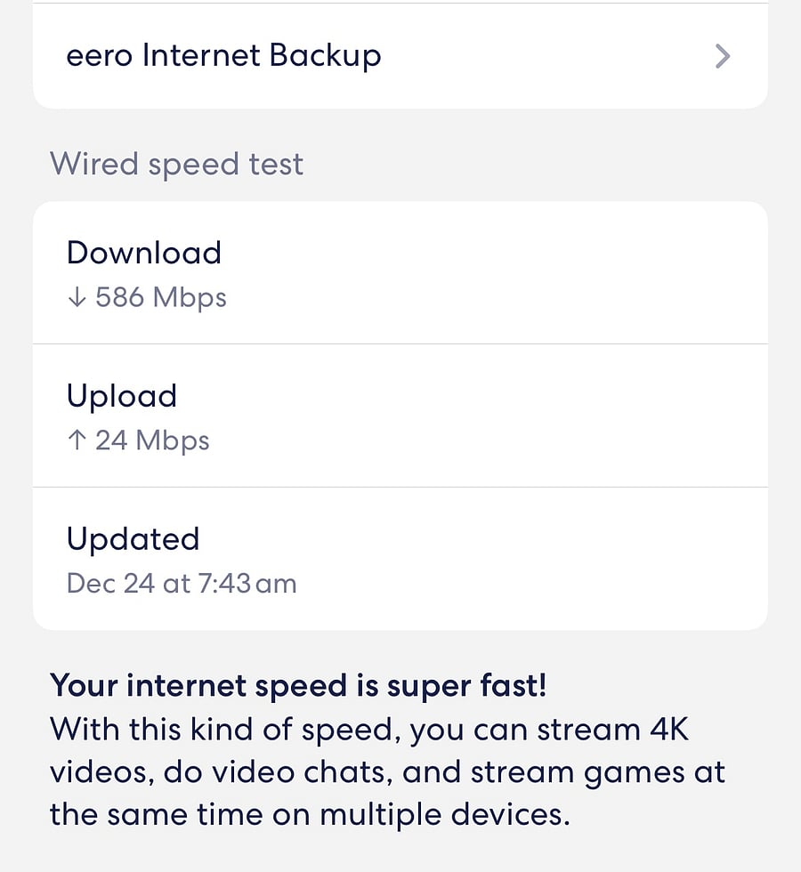 Zippy wifi speeds.
