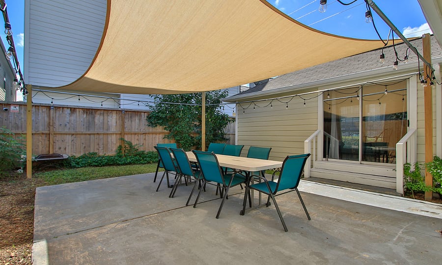 Outdoor covered patio.